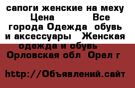 сапоги женские на меху. › Цена ­ 2 900 - Все города Одежда, обувь и аксессуары » Женская одежда и обувь   . Орловская обл.,Орел г.